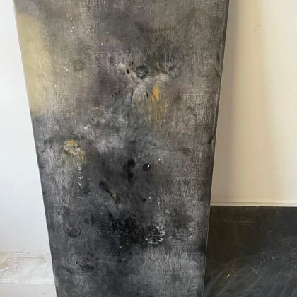 Epoxy kitchen surface, created in different stone tones