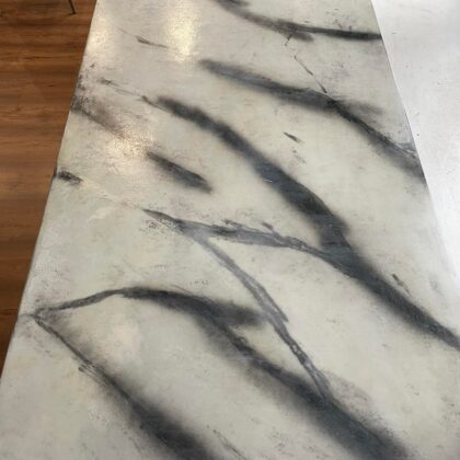 Imitation of marble surface, epoxy coating 4mm on laminated surface