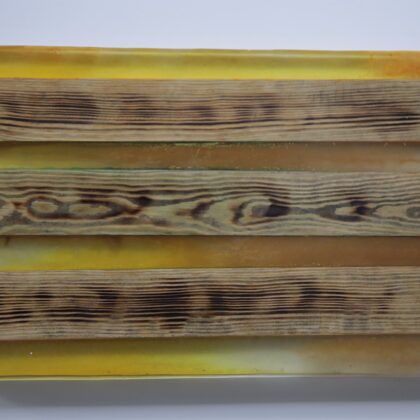 Large food tray with epoxy slots